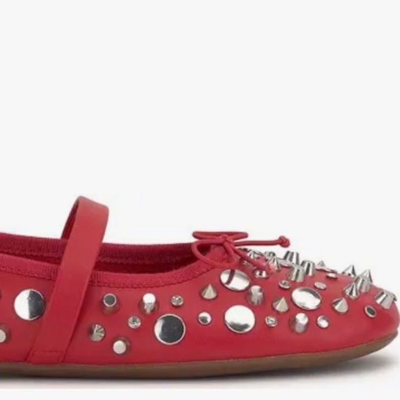 Jessica Simpson red Azalina Studded Mary Jane Ballet Flats size‎ 11 brand new - Picture 7 of 12